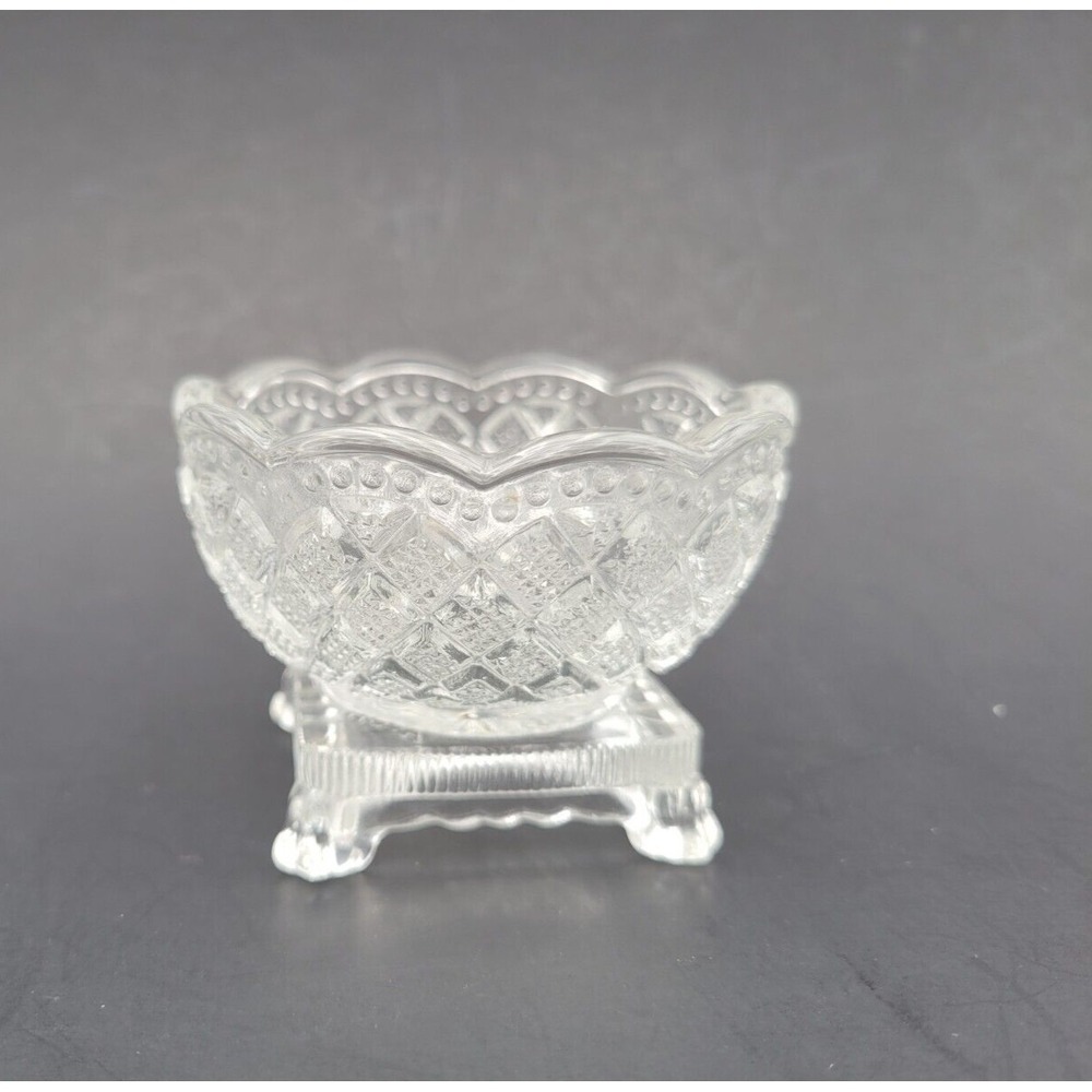 Vintage Fostoria‎ For Avon Glass Pedestal Footed Finger Candy Trinket Dish